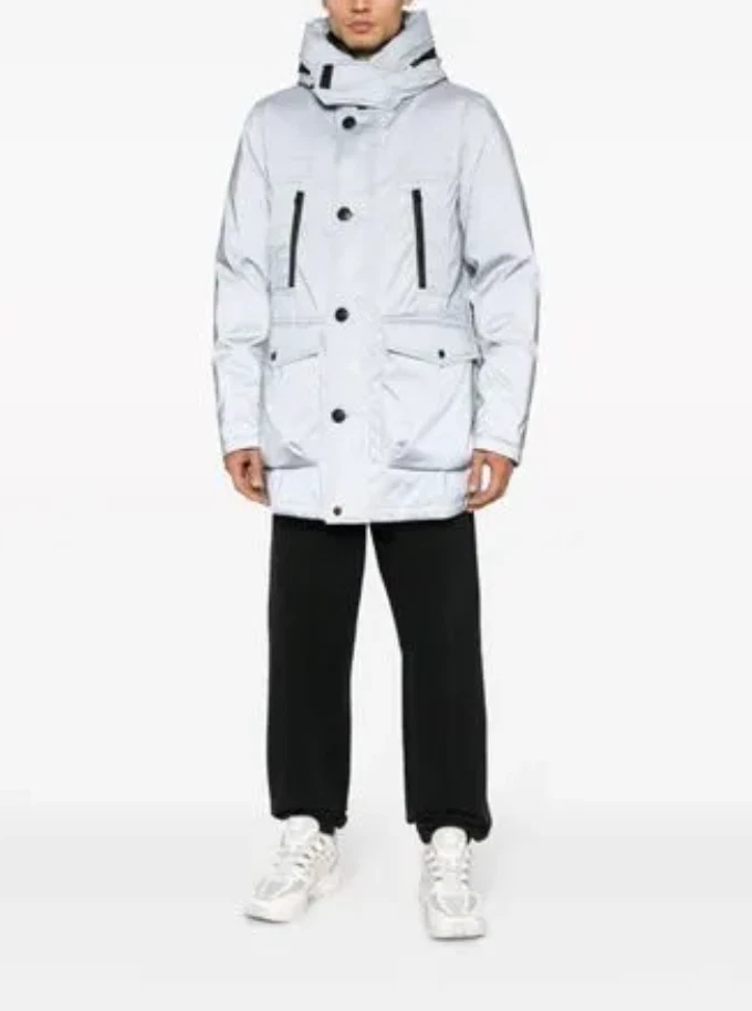 $1,320! NWT Men's Woolrich Arctic Reflective Parka Evolution Olmetex Silver - L - Image 2 of 4