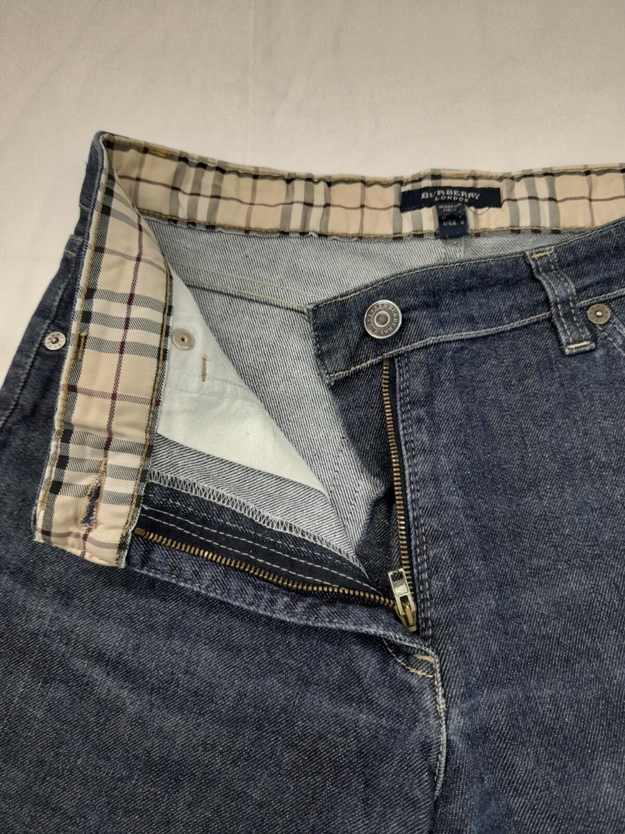 Burberry jeans pants pantalone donna woman blu tg 40 UK USA jacket blue