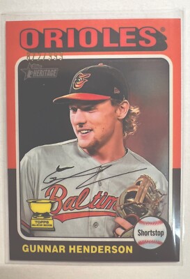 2024 Heritage Gunnar Henderson Chrome Gold Cup #d 872/999
