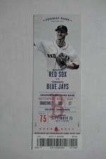 BOSTON RED SOX VS BLUE JAYS 9/25/2017 FULL TICKET ~ DONALDSON/BENINTENDI HRs