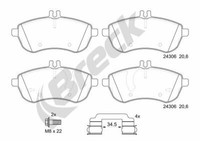 Breck BremsbeläGe Bremsbelegsatz Vorne FüR Mercedes-Benz C-Klasse T-Model