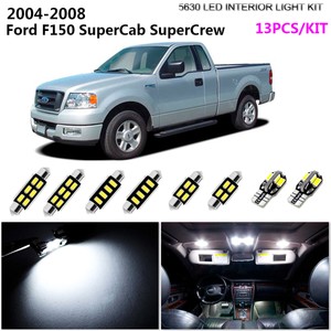 Details About 13pc Led Cool White Interior Lamp Kit Fit 2004 2008 Ford F150 Supercab Supercrew