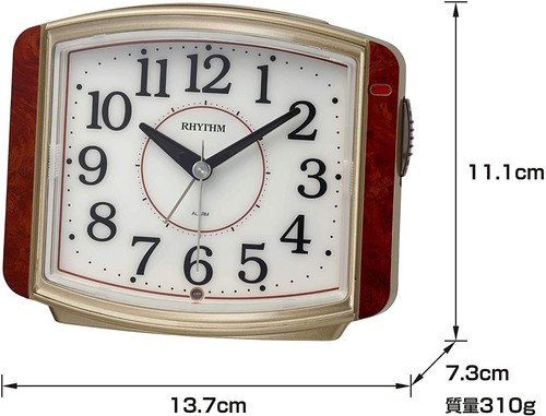 Rhythm "Alarm Clock" Electronic Sound Alarm 8RE644SR23 (light / dark sensor) - Picture 3 of 5