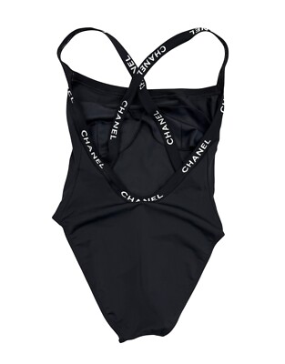 シャネル　格安 CHANEL Vintage CC Logo Swimwear Swimsuits #38 One-piece
