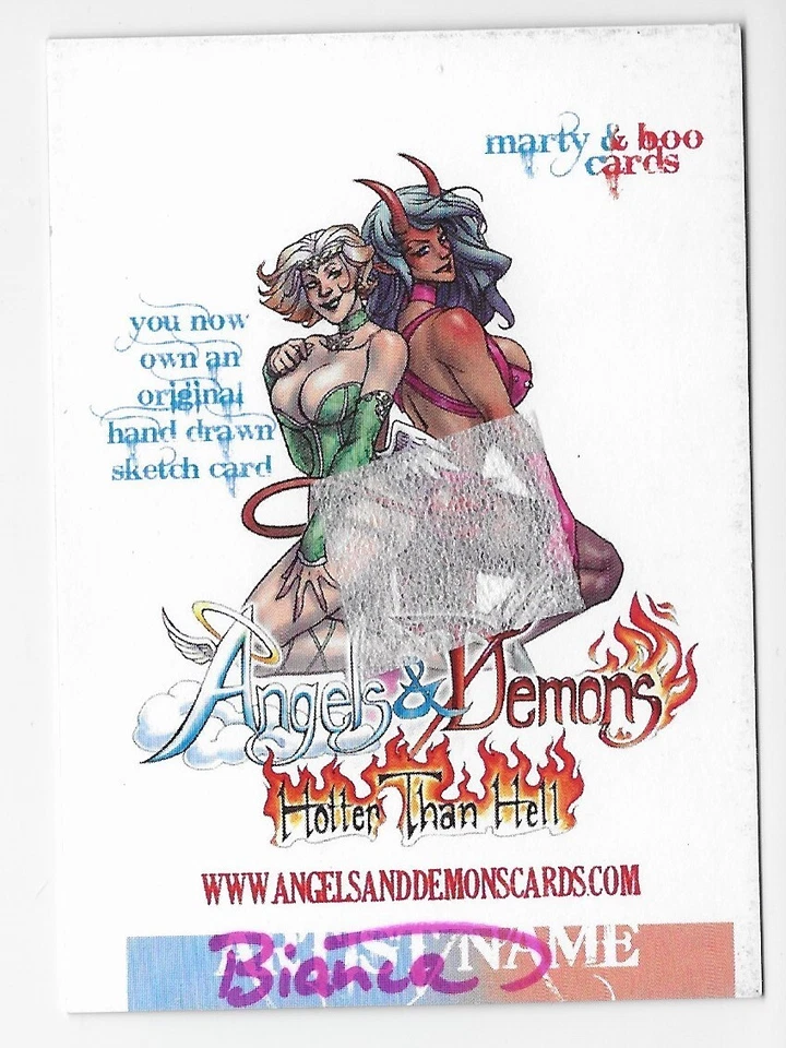 Angels and Demons Bianca Thompson Sketch Card Marty and Boo - Image 2 of 2