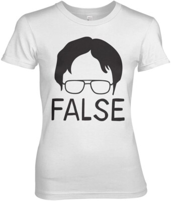 The Office False Girly Tee Damen T-Shirt Dark-Grey