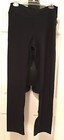 Women’s Black Extra High Waisted  Rib Knit Bottom Slit Flare Leggings, Sz. L — photo 1