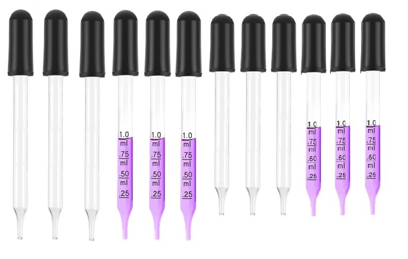 Lot of 12 Assorted Kit of Essential Oils Medicine Art Eye Glass Dropper (3