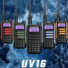 BAOFENG UV-16 VHF/UHF DUAL-BAND TWO WAY HAM RADIO WALKIE-TALKIE EARPHONE