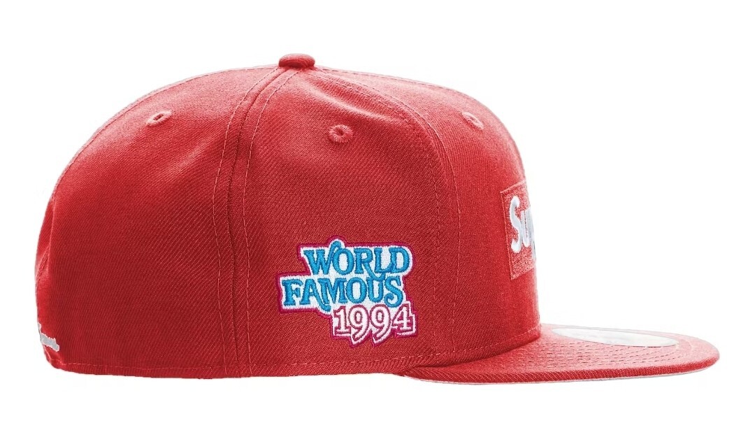 Supreme World Famous Box Logo New Era Fitted Cap FW20 Size 7 3
