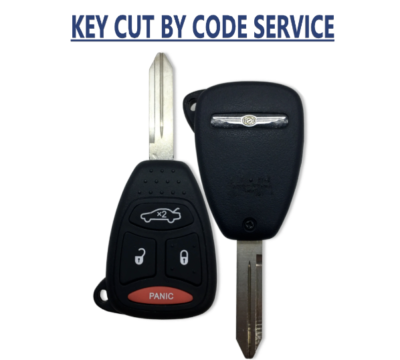 Replacement Uncut Key W/ Remote – Fits 2006-2007 Chrysler 300 (4-Button, KOBDT04A)