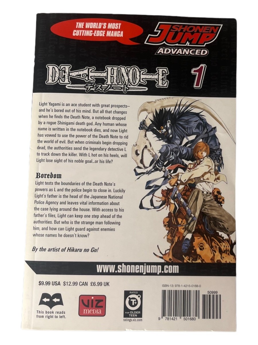 Death Note, Vol. 1 by Tsugumi Ohba (2010, Paperback) Manga Anime