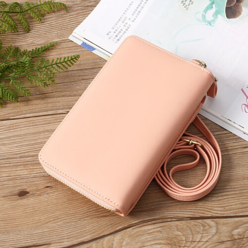 Borsa donna cellulare piccola pelle portafoglio cerniera borsetta tracolla tracolla - Foto 13 di 32
