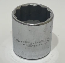 Proto Challenger 1 ¼ Socket 1640 12 Point 1/2 Drive USA Made