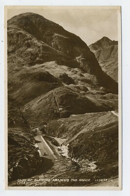Pass of Glencoe in der Nähe der Schlucht Schottland Echtfoto Postkarte S6