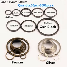 Split ring flat key ring double ring keychain metal plating 3 Color 10-1000pcs x