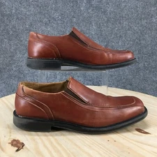 Dockers Shoes Mens 10.5 M Loafers Brown Leather Slip On Apron Toe Casual Comfort