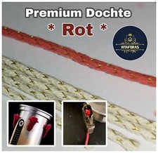 10 Rote ♥️ Premium Dochte • Baumwoll Kern 🔥 Benzin Feuerzeug Universal Zubehör