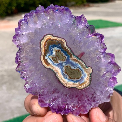 96G Natural high-quality Amethyst agate quartz cluster slice crystal mineral - 第 9/20 張圖片