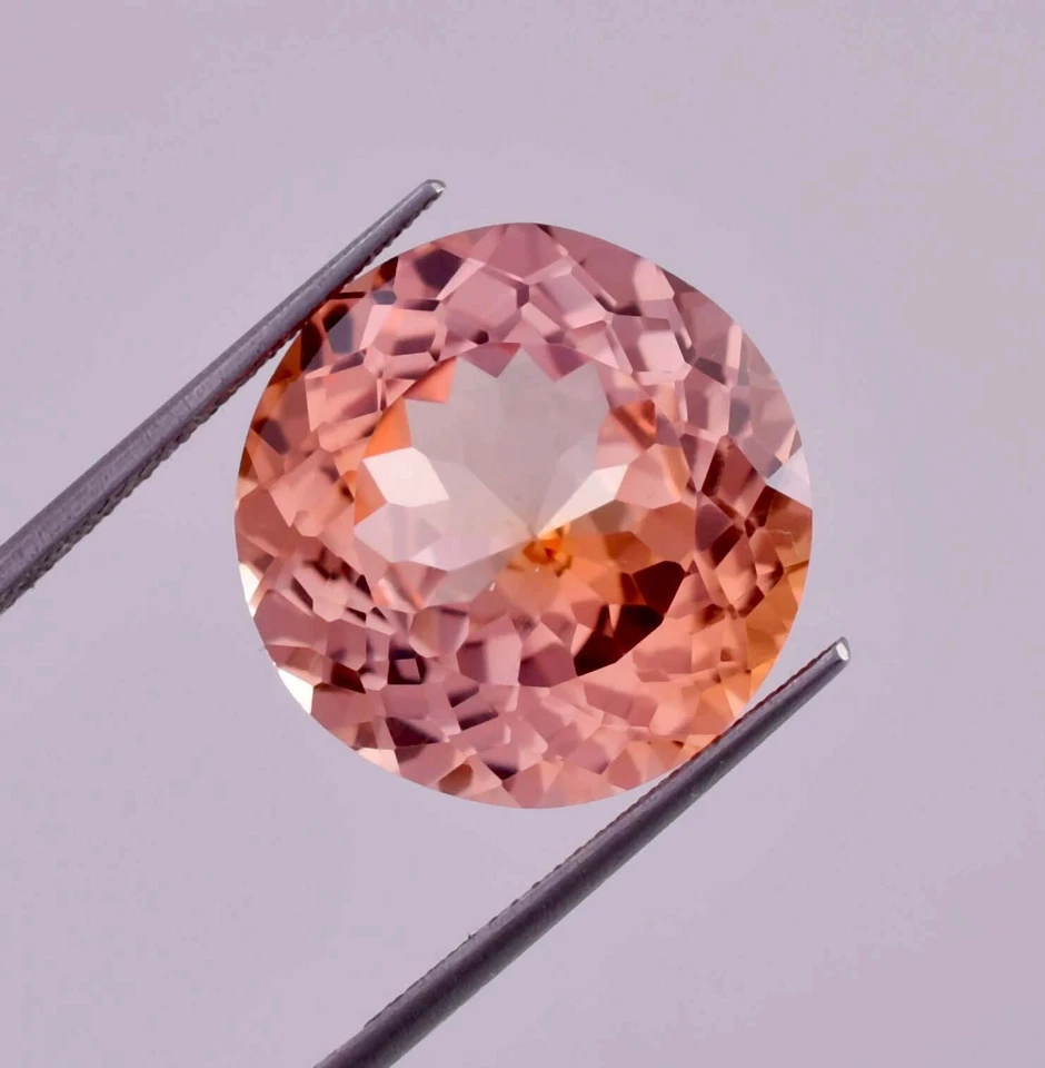 Piedra preciosa de esfalerita natural bicolor amarillo-naranja 17 x 17 mm 21,55 quilates certificada Foto 2 de 4