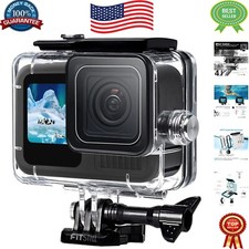 GoPro Waterproof Case - 60M Depth Shell with Large Lens for Crystal Clear Shots
