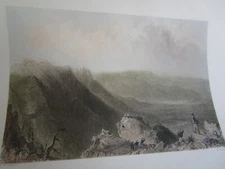 MT Mount Washington NH hand colored engraving W.H. Bartlett S Bradshaw. 1838