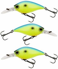 3 Yo-Zuri 3DB 1.5 MR Crankbait Blue Back Chartreuse R1353-BCL Bass Pike Lures 