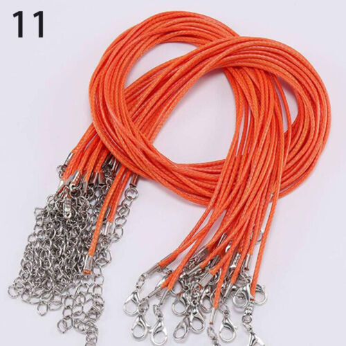 10Pcs Adjustable Leather Cord Braided Rope Necklace Pendant String DIY Handmade - Picture 33 of 56