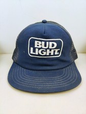 Vtg USA MADE Bud Light Beer Trucker Hat Snapback Cap Vintage