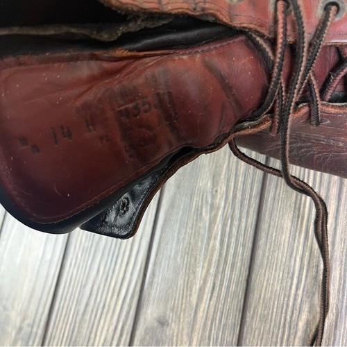 Red Wing Boots Men's Size 14 H Red Leather - Picture 2 of 16