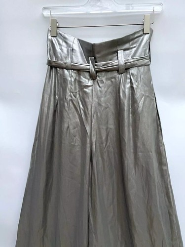 Zara Metallic Palazzo Hose Silber Grau Größe M Ref 2829 788 - Bild 4 von 7
