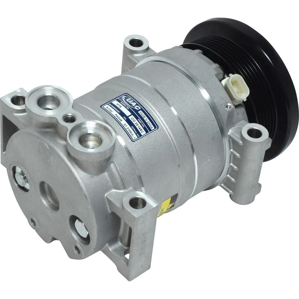 Compresor de aire acondicionado HT6 para Chevrolet Silverado 1500, Silverado 2500 HD, plateado... QR Foto 2 de 4