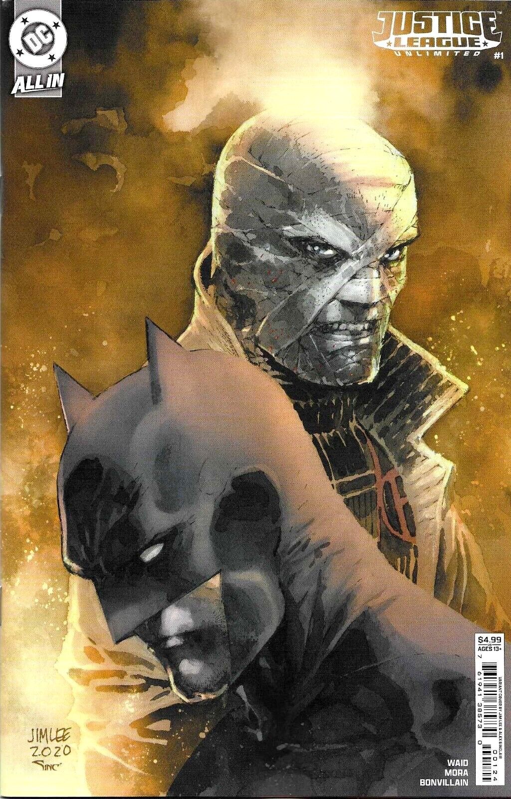 JUSTICE LEAGUE UNLIMITED #1  JIM LEE HUSH VARIANT   DC COMICS  JAN 2025  NM