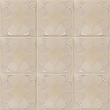 Home Decor Foam Glue-up Ceiling Tile 20x20 R14W White Onyx Gold 48pcs  painted
