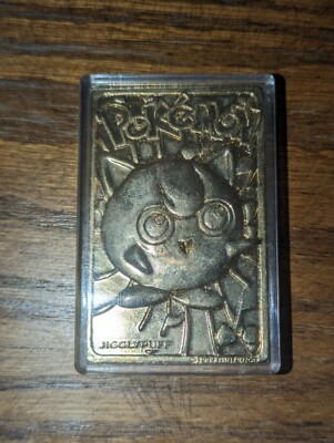 1999 Pokemon "Jigglypuff" 23 Karat Gold Plated Special Edition Trading ...