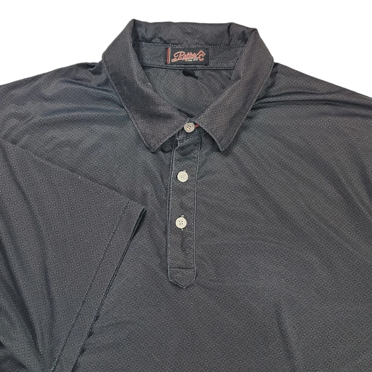 black polyester polo shirt