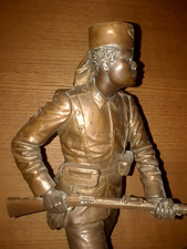 19 C. BRONZE◇BLACK LEGIONAIRE SOLDIER Signed AKTIENG-GESELLSCHAFT GLADENBECK◇A+