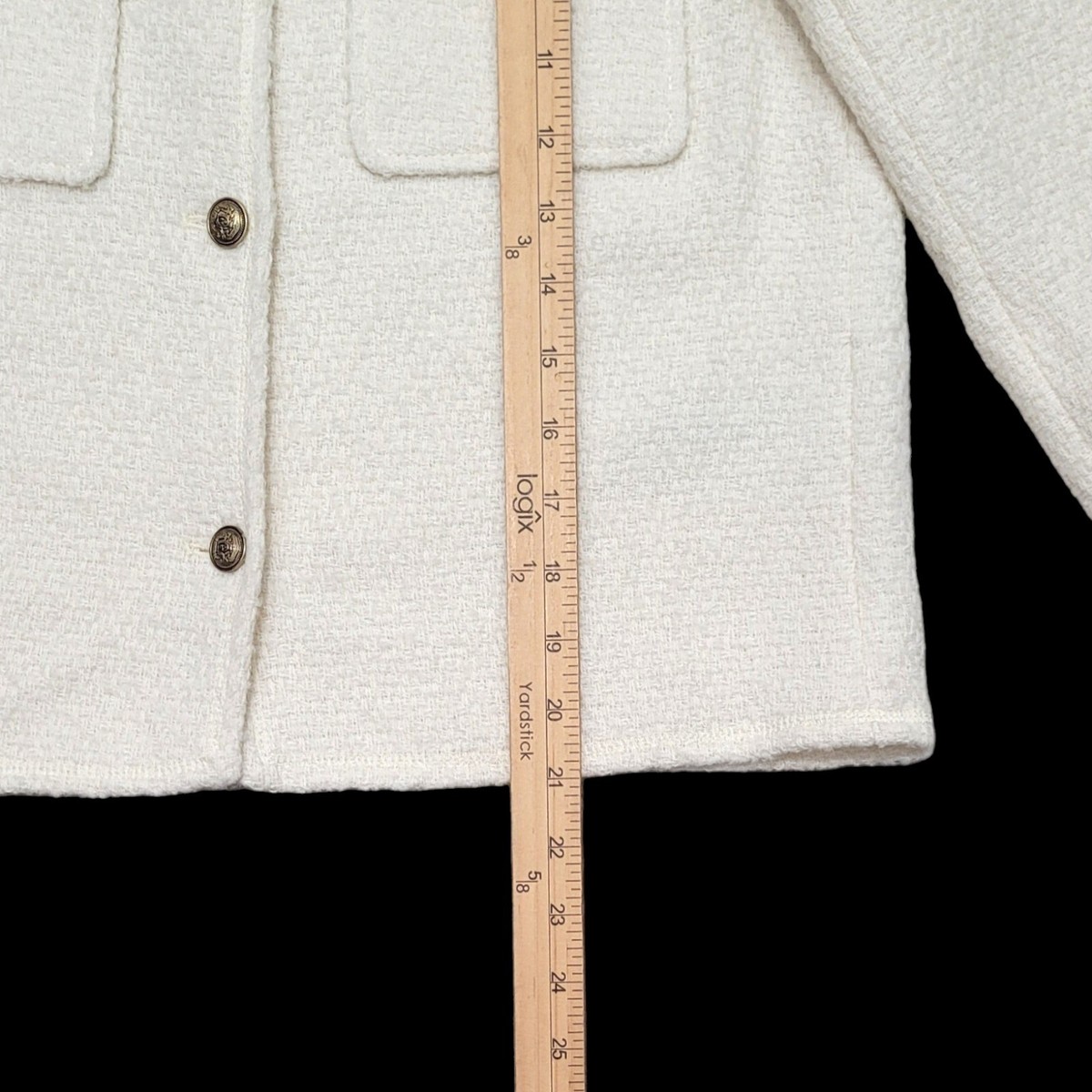 MASSIMO DUTTI - TEXTURED CROPPED JACKET WITH TWO POCKETS