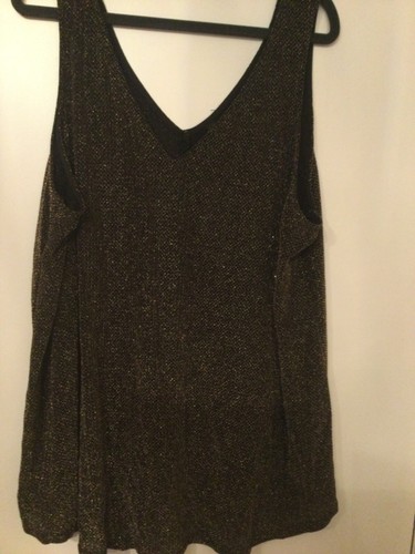 Evans sleevless gold glitter top New with tags size 24 - Picture 3 of 3