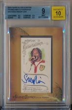 2014 ALLEN & GINTER SNOOP DOGG LION FRAMED MINI AUT) BGA 9 MINT 10 AUTO RARE!