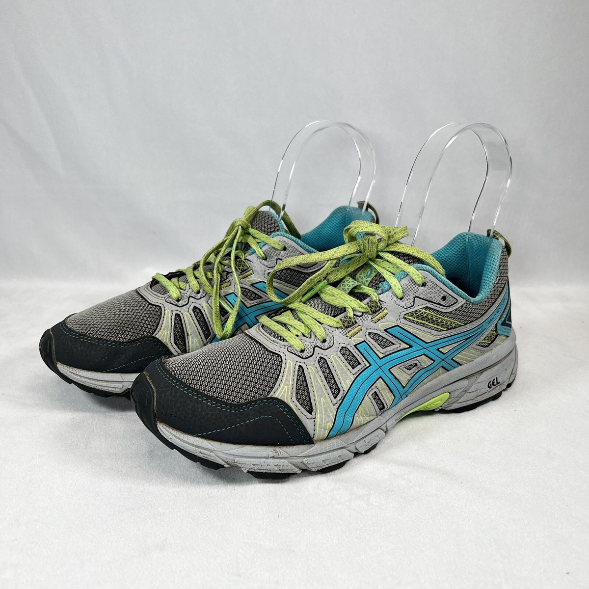 Asics Gel-Venture 5 Running Shoe Silver Grey Blue Turquoise Green