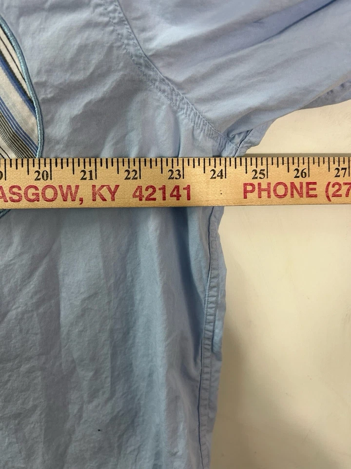 Camisa De Colección Internacional Hombre Talla XXL Azul Abotonada Manga Larga Desplazamiento Foto 3 de 4