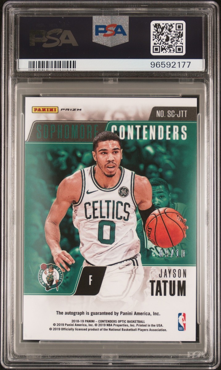 2018-19 Panini Contenders Optic Jayson Tatum Gold Prizm #9
