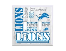 Detroit Lions Subway Art Standard Double Light Switch Cover NFL Football wall
