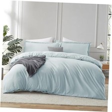 Light Blue Duvet Cover King King 104" x 90" 26 - Light Blue No Comforter 