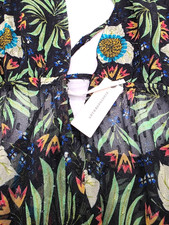 Anthropologie Brenda Quinn Neck Halter Dress Maxi Lounge Cover-up SIZE L