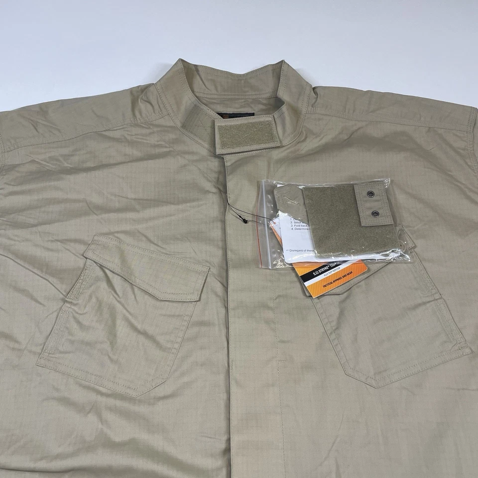 5.11 Tactical Stryke TDU Shirt Men’s 5XLT Tall Tan Long Sleeve Full Zip NEW - Image 2 of 4