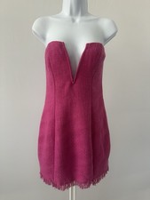 NWT!  Valentines Fuchsia Fashion Nova Strapless Mini Dress, Sz: M (b51)