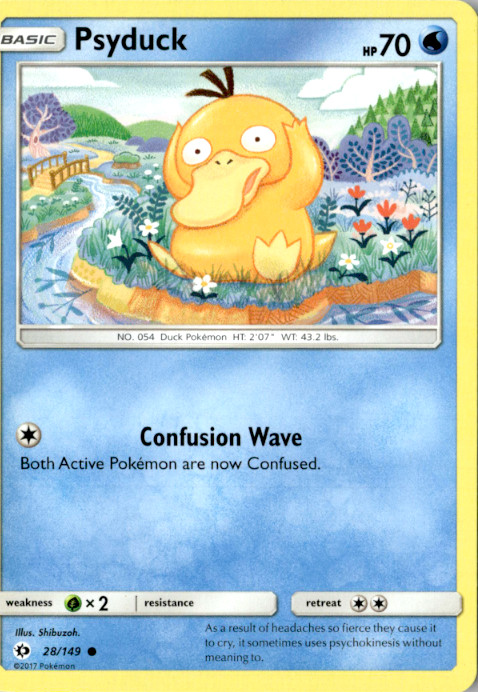 Psyduck Common SM Base Set 28/149 NM