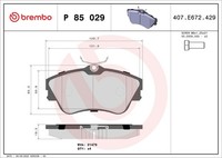 Bremsbelagsatz Scheibenbremse Prime Brembo P 85 029 FüR Transporter Vw T4 70C